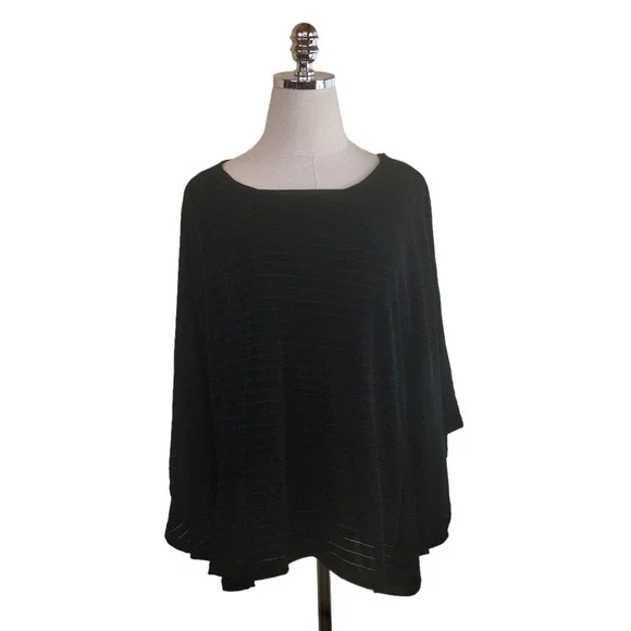Chicos Travelers Blouse Sheer Black - Picture 2 of 10